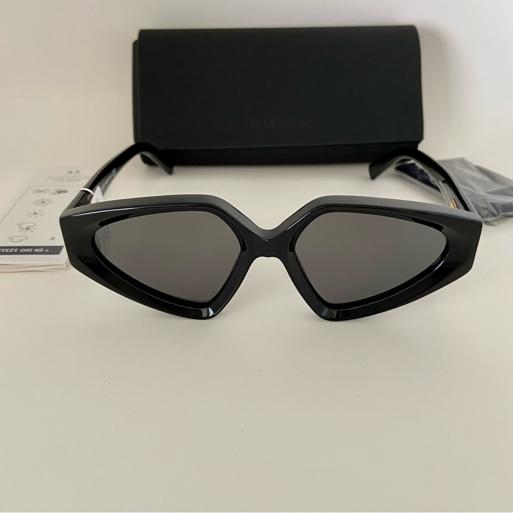 Sportmax Black Cat-Eye Sunglasses